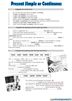 the worksheet for an english language lesson