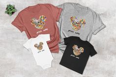 Disney Family Custom Shirts, Mickey And Minnie Head Disneyland Disneyworld Family Shirts Mom And Kids Disney Shirt, Disney Family, Mickey And Minnie, Family Shirts, Disney World, Disneyland, Custom Shirts, Disney