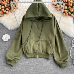 Simple long sleeve hoodie Fabric: blended Color: pink, black, gray, green Size(cm): free size length 50 bust 130 sleeve length 44 Hoodie Fabric, Make Up Your Mind, Gray Green, Long Sleeve Hoodie, Pink Black, Free Size, Military Jacket, Black Gray, Special Occasion