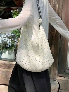 SPECIFICATIONS Brand Name: TAVIMART Lining Material: POLYESTER Main Material: POLYESTER Shape: Casual Tote Occasion: Versatile Closure Type: OPEN Decoration: none Hardness: SOFT Pattern Type: dot Style: fashion size:36*26 Trendy White Handheld Hobo Bag, Trendy White Hobo Bag With Large Capacity, Casual White Hobo Shoulder Bag, Casual Polka Dot Bags For Everyday Use, White Large Capacity Hobo Bag For School, Polka Dot Travel Bags, Polka Dot Shoulder Bag For Daily Use, Trendy White Hobo Bag For School, Casual White Hobo Bag For School