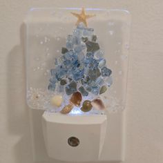 Acrylic Night Lights w/ Coastal Christmas Tree Designs in Glass Christmas Tree Designs, Coastal Christmas Tree, Dune Jewelry, Coastal Christmas, Blue Tree, Coastal Design, Christmas Tree Design, Night Lights, Tree Designs