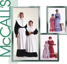 two women and a child in dresses from the catalog macaroni's sewing pattern