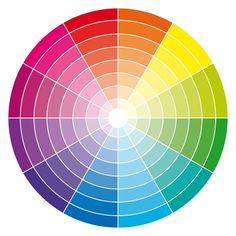 a circular color wheel with different colors