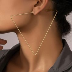 Big Triangle Gold Earrings. Kite Earrings, Arrow Earrings, Cameo Earrings, Silver Flower Earrings, Western Earrings, Ear Ring, Sparkly Earrings, Heart Drop Earrings, Knot Earrings