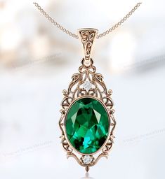 Oval Emerald Necklaces For Wedding, Exquisite Emerald Bridal Necklace Gift, Handmade Elegant Oval Emerald Necklace, Elegant Handmade Oval Emerald Necklace, Green Round Pendant Jewelry For Wedding, Elegant Emerald Necklaces With Intricate Design, Emerald Jewelry With Intricate Design For Gift, Gift Bridal Necklace With Intricate Emerald Design, Emerald Bridal Necklace With Intricate Design