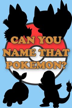 an image of pokemons with the words can you name that pokemon? on it