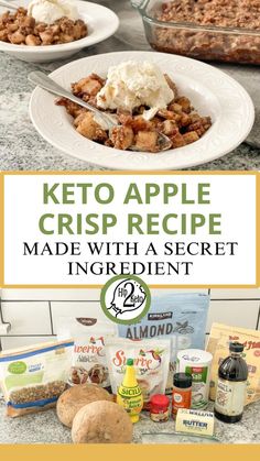 The Best Keto Apple Crisp Recipe Made with a Secret Ingredient Keto Apple Crisp, Best Apple Crisp, Apple Crisp Recipe, Fruit Crisp, Apple Crisp Recipes, Crisp Recipe, Fall Dessert, Apple Desserts, Spiced Apples