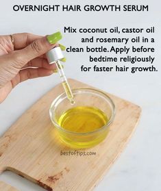 Overnight Hair Growth, Hair Growth Serum Diy, Overnight Hair, Oil Hair Mask, Coconut Oil Hair Mask, Overnight Hairstyles, Tips Hair, Growth Hair, Hair Growth Shampoo