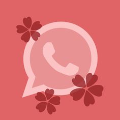 an image of whatsapp on the phone with flowers around it and texting that says whatsapp