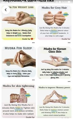 Mudra For Glowing Skin, Mudra For Skin, Hand Mudra, Hand Gestures, Daily Yoga Workout