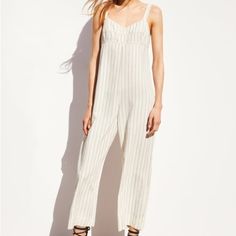 Zara Women S Ivory Striped Linen Blend Sleeveless Wide Leg Crop Jumpsuit. New With Tags. Please See Measurements Below For Accurate Sizing. Measurements: Chest Laying Flat Across The Front Pit To Pit: 16 Inches Full Length From Top Of Shoulder Down To Bottom Hem: 51 Inches Waist Laying Flat Across The Front: 17.5 Inches Rise: 12 Inches Inseam: 24 Inches Ankle Opening: 11 Inches All Our Items Come From A Smoke Free Environment. We Would Be Happy To Combine Shipping So Feel Free To Look Around Our Chic White Jumpsuits And Rompers For Summer, Sleeveless Linen Jumpsuits And Rompers For Day Out, Sleeveless Linen Jumpsuits For Day Out, Casual Sleeveless Cream Jumpsuits And Rompers, Sleeveless Beige Jumpsuits And Rompers For Summer, Elegant Beige Jumpsuits And Rompers For Summer, Elegant Sleeveless Linen Jumpsuit, Beige Jumpsuits And Rompers For Summer Daywear, Chic Cream Jumpsuits And Rompers For Vacation