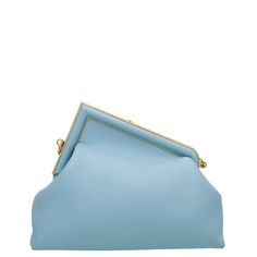 Material: Sky Blue Nappa Leathre Hardware: Gold Features: Pockets: Open Bag style: Shoulder Bag Closure type: "F" Clasp Closure Serial Number / Stamp / Date Code: 8BP127 - BVE - 228.0189 Measurement in inches: W x D x H Inclusions: Dust Bag & Box Condition: in very good condition – 7 out of 10 Exterior: good condition, with scratches on corners and showing normal signs of use. Interior: very good condition, and showing normal signs of use. Elegant Light Blue Top Handle Bag, Elegant Light Blue Crossbody Bag, Elegant Light Blue Travel Bag, Luxury Light Blue Office Bag, Elegant Light Blue Office Bag, Chic Light Blue Formal Bag, Light Blue Rectangular Bag For Formal Occasions, Light Blue Rectangular Shoulder Bag For Formal Occasions, Elegant Blue Soft Leather Shoulder Bag