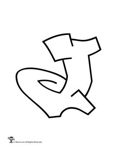 the letter d is drawn in black and white