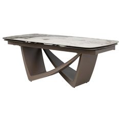 a table with marble top and metal base