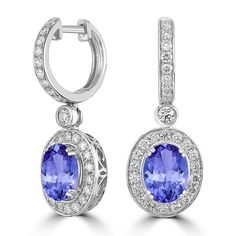 9x7mm Violetish Blue Tanzanite AAAA Halo Earring Oval shape 3.6ct with 1.18cttw Diamond in 14K & 18K White Gold, Yellow Gold, Rose Gold. Product Information SKU TT70008-24 Metal Type Your choice: 14K & 18K Metal Color Your choice: White Gold, Yellow Gold, Rose Gold Earrings Style Halo Hoop Metal Weight 7.13 Primary Stone Gemstone Name Tanzanite Gemstone Species Zoisite No. Of Gemstones 2 Gemstone Shape Oval Gemstone Color Violetish Blue Gemstone Grade Your choice: AA, AAA, AAAA Gemstone Clarity Oval Tanzanite Gemstone Earrings, Oval Tanzanite Jewelry With Halo Design, Oval Tanzanite Earrings, Oval Tanzanite Halo Jewelry, Tanzanite Earrings, Halo Earrings, Tanzanite Gemstone, Blue Tanzanite, Blue Gemstones