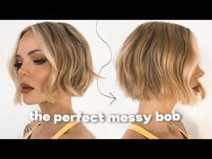 Top 50 Short Bob Hairstyles for Women in 2024 (Detailed Gallery + Video) | Heartafact Wavy Short Hair Wedding, Style Messy Bob How To, Styling A Messy Bob, How To Add Texture To Short Bob, How To Style Short Hair Bob With Bangs, Wedding Hairstyles For Chin Length Hair, Styling Choppy Bob How To, Short Bob Wavy Hairstyles, How To Style A Wavy Bob Hair Tutorials