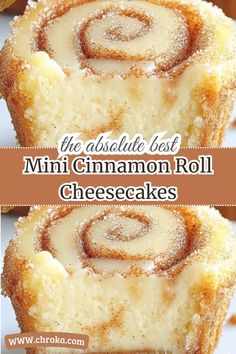 the absolute best mini cinnamon roll cheesecakes