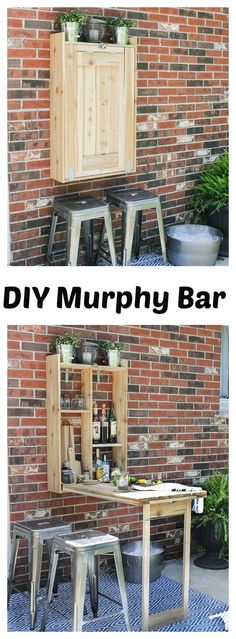 the diy murphy bar is made out of wood and metal