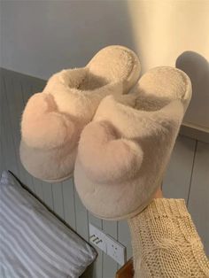 SPECIFICATIONS Shoes Type: Home Cotton Shoes Upper Material: Cotton Fabric Heel Height: Flat (≤1cm) Lining Material: Short Plush Heart Slippers, Pink Love Heart, Kawaii Store, Fluffy Shoes, Heart Plush, Comfy Slippers, Cute Slippers, Soft Slippers, Winter Slippers