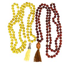 Elevate Your Spiritual Practice: Hand-Knotted Silk 108-Bead Malas Discover the perfect companion for your spiritual journey with our exquisite hand-knotted silk Malas (prayer Beads). Each Mala is crafted for strength and durability, featuring either an antique silver bead (guru or sumeru) or a gemstone guru with fringe. Elevate your meditation, affirmations, or breath-work with this essential tool, designed to bring peace, focus, and balance to your practice. Why Choose Our Malas? A Mala is more Spiritual Hand-strung Amber Beaded Necklaces, Yellow Spiritual Beaded Necklace With Gemstone Beads, 8mm Amber Spiritual Beads, Spiritual Amber Round Beads, 8mm Amber Beads For Spiritual Use, Spiritual Amber Beads For Jewelry Making, 8mm Amber Beads For Jewelry Making, Amber 8mm Beads For Jewelry Making, Bohemian Yellow 8mm Beads