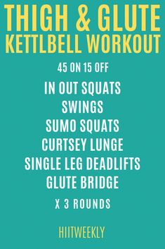 the high and glute kettlebell workout poster