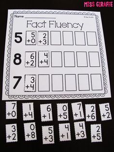 the printable addition sheet for missing numbers