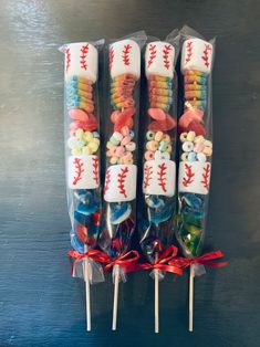 Baseball Candy Kabobs Party Favors Treat Boxes Sweet Sour Candy Candy on a Stick Birthday Party Holiday Treats - Etsy Candy On A Stick, Candy Kabobs, Baseball Birthday Party