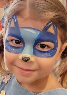 https://pin.it/2WUIwK1sP Face Paint For Halloween For Kids, Bluey Face Painting Kids, Lol Face Painting, Bluey And Bingo Face Paint, Bluey Cartoon Face Paint, Bluey Bingo Face Paint, Easy Face Paint Animals, Simple Face Paint Halloween