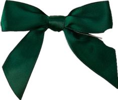 Green Satin Bow For Gifts, Green Bows, Holiday Packaging, Hunter Green, Wedding Favors, 2 Pack, Twist, Packaging, Green