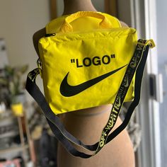 Brand New Never Work Off White X Nike Collab Vest With Detachable Crossbody Off White Nike Bag, Off White Backpack, Off White Keychain, Nike Functional Outdoor Bag, Off White Nike Sweatshirt, Sporty Yellow Nylon Bag, Nike Vest, Off White Bag, Nike Accessories