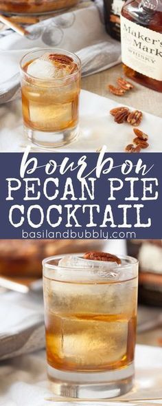 Drink your pecan pie this year for Thanksgiving in a Bourbon Pecan Pie Cocktail ( also makes a great dessert martini! ) Pecan Pie Cocktail, Thanksgiving Cocktail Recipes, Bourbon Pecan Pie, Bourbon Cocktail, Coctails Recipes, Thanksgiving Drinks, Thanksgiving Cocktails, Cocktail Sauce