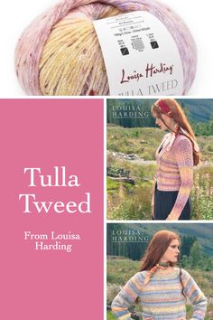 the knitting pattern for this sweater is called tulla tweed from louisa harling