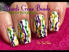 Mari Gras Nails, New Orleans Nail Designs Ideas, New Orleans Nails