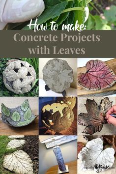 how to make concrete projects with leaves