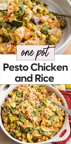 one pot pesto chicken and rice