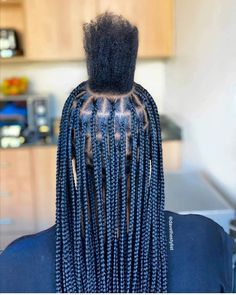 Parting Hair, Medium Box Braids, Big Box Braids, Big Box Braids Hairstyles, Box Braids Hairstyles For Black Women, Diy Braids, Braids Hairstyles Pictures, Braided Cornrow Hairstyles