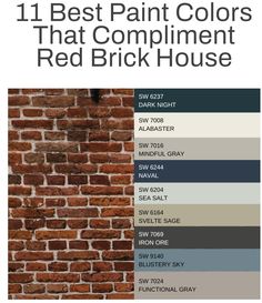 the best paint colors that compliment red brick house