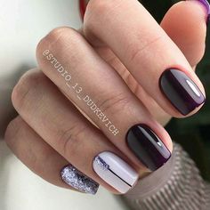 Ногти дизайн 2018 фото Burgundy Winter Nails, Winter Nails Design, Winter Nails Designs, Cute Winter Nails, Unghie Sfumate, Winter Mood, Fabulous Nails, Manicure E Pedicure, Purple Nails