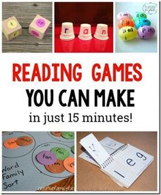 reading games you can make in just 15 minutes