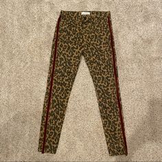 New Without Tag (Never Worn)!! Awesome Zara Jeans. Leopard Print With Rust-Colored Velvet Trim Down Sides. Lots Of Stretch. Size 4 14” Flat Across Waist 9 1/2” Rise In Front 28” Inseam Zara Stretch Brown Pants, Leopard Print Jeans, Print Jeans, Velvet Trim, Printed Jeans, Zara Jeans, Rust Color, Jeans Color, Leopard Print