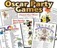 the oscar party games are on display