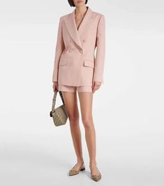 Gucci Double-breasted Wool And Mohair Blazer - Pink | Editorialist Gucci Chic Single-breasted Blazer, Chic Gucci Single-breasted Blazer, Chic Gucci Single Breasted Blazer, Gucci Tailored Wool Blazer, Tailored Gucci Wool Blazer, Tailored Wool Gucci Blazer, Luxury Gucci Blazer For Spring, Chic Gucci Notch Lapel Blazer, Gucci Luxury Wool Blazer