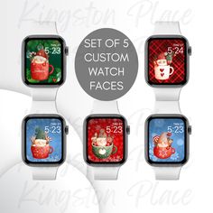 "Custom Apple Watch Faces from Kingston Place Let your personality shine!  Style your watch with custom faces to match your mood and wardrobe!  Easily download and install a specially designed watch face.  This file is optimized for use with Apple Watch (not included), but may be used with other smart watches and wearable tech.  Please check the specifications of your device prior to purchasing this file.  Due to the nature of the product, returns are not accepted.  Included with your purchase: Customizable White Watch For Gift, Customizable White Watch As A Gift, Customizable White Watch As Gift, Customizable White Watches For Gifts, Customizable White Watches As Gifts, Apple Watch Wallpapers, Winter Gnomes, Watch Wallpapers, Custom Watch Faces