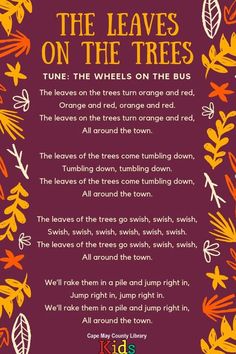 the leaves on the trees poem