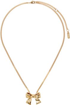 Curb chain necklace in 14k gold-plated brass. · Graphic pendant · Logo plaque at adjustable lobster-clasp fastening · L23.5 Supplier color: Gold Curb Chain Necklace, Solid Gold Necklace, Curb Chain, Womens Jewelry Necklace, Lobster Clasp, Solid Gold, How To Find Out, Chain Necklace, Gold Necklace