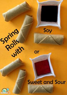 the instructions for how to make spring rolls with felt