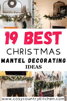 19 Easy Christmas Mantel Decorating Ideas That Look Amazing Christmas Mantle Ideas 2023, Modern Farmhouse Christmas Mantle Decor, Christmas Mantle Decor Traditional, How To Decorate A Fire Place Mantle For Christmas, How To Decorate Mantel For Christmas, Simple Christmas Mantle Decor With Tv, Christmas Decor Mantel Ideas, Mantel Ideas For Christmas