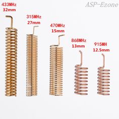 four different types of springs are shown in this graphic above the measurements for each type of spring