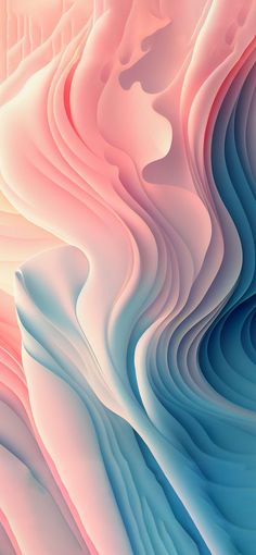 an abstract background with blue, pink and white wavy lines on the bottom half of it