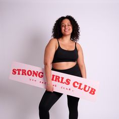 Good things come to those who Trust The Club: "These are hands down the best gym leggings I’ve ever owned! They’re comfortable, supportive and best of all they don’t roll down at the waist! I’ve worn them for body combat, spinning and yoga and the waist has budged at all." Lucy - STRONG GIRLS CLUB GYM LEGGINGS - Shop Now Black Gym Leggings, Gym Outfits For Women, Body Combat, Best Gym